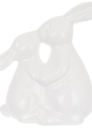 Декоративна фігурка закохані кролики 13 см гранд презент 739-129
