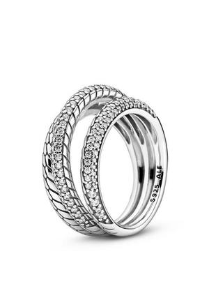 Серебряное кольцо кольцо кольцо кольцо колечко кольцо серебро пандора pandora silver s925 ale с биркой и пломбой 925 проба с цепным орнаментом
