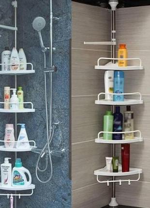 Угловая полка для ванной комнаты multi corner shelf стойка стелаж1 фото