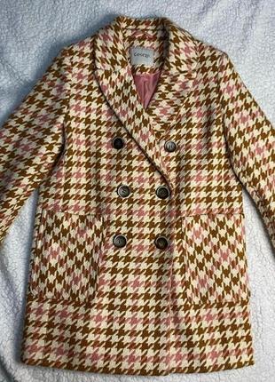 Пальто-пиджак в #гусине лапку#🧡💗👌4 фото