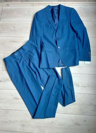 Синій діловий костюм 44 рр