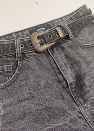 Стильные джинсовые шорты с ремешком2 фото