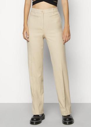 Monki structured high waist trousers прямые классические брюки брюки