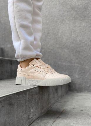 Кроссовки puma cali кеды персиковые с серой подошвой4 фото