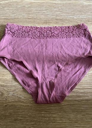 Шикарные, базовые, трусики, слипы, коттоновые, в пудровом цвете, от дорогого бренда; f&amp;f 🫶
