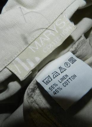 Льняная-55%,удлинённая блузка-рубашка-пиджак?-трапеция,с карманами,бохо,большого размера,marys8 фото