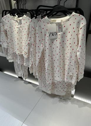 Zara kids пижама детская девчачья 100% хлопок4 фото