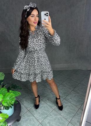 Жіноча сукня штапель з квітковим принтом