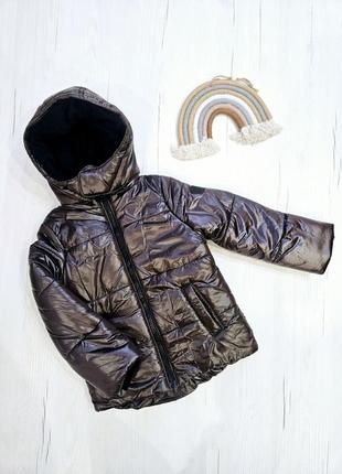 Куртка демисезонная детская, куртка на флисе для мальчиков/девочек, 104-110см, 4-5роков