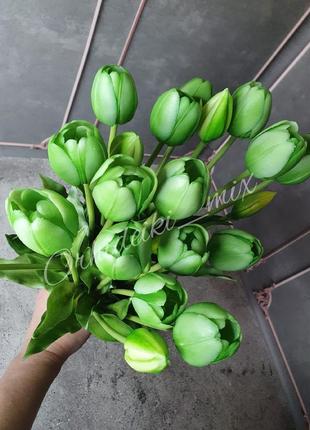 Тюльпаны латексные премиум качества цвет лайм5 фото