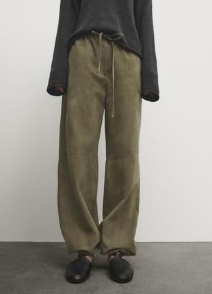 Massimo dutti брюки джоггеры кожа наппа новые оригинал1 фото