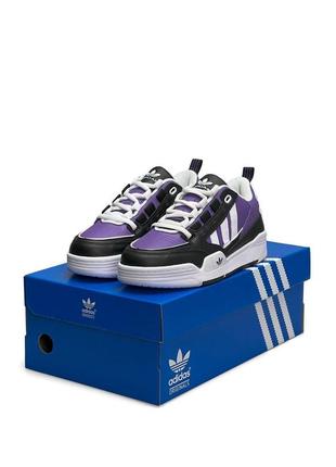 🐅жіночі кросівки adidas originals adi2000 black white purple🔥9 фото