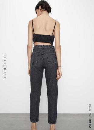 Джинсы мом с рваностями с дырками высокая талия zara оригинал mom4 фото