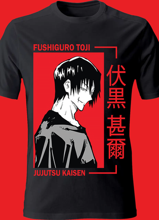 Fushiguro toji black &lt;unk&gt; &lt;unk&gt; хлопковая футболка