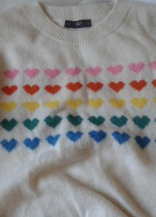 Милий м'який светр з сердечками f&f3 фото