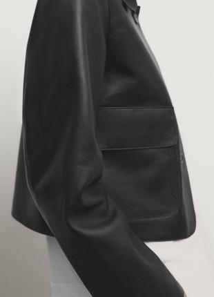 Massimo dutti шкірянка куртка шкіра наппа нова оригінал чорна5 фото