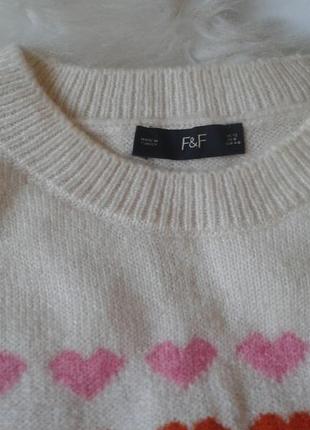 Милий м'який светр з сердечками f&f4 фото