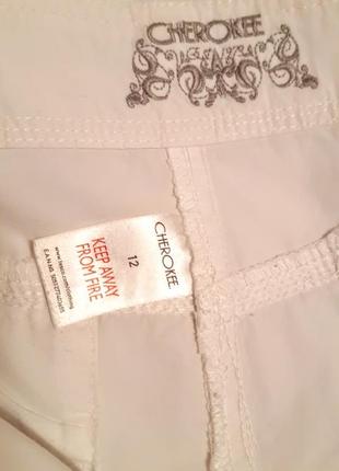 Белые шорты-бермуды 100% коттон. cherokee.46 размер.8 фото