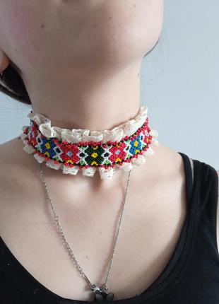 Чокер із бісеру