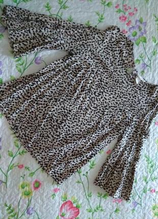 Леопардовая блуза с воланами от h&m4 фото