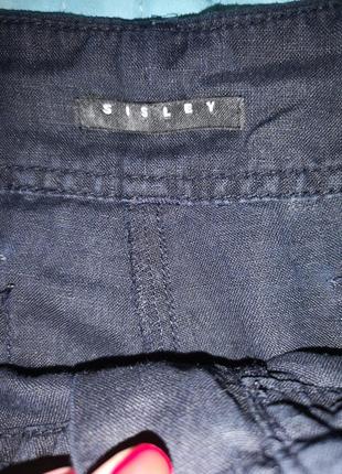 Sisley италия шорты из льна р. 40 /464 фото