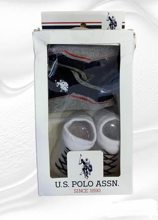 Носки 2 пары u.s.polo assn. 0/6 мес