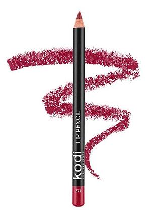 Олівець для губ kodi professional тон 26l шовковистий воскова основа ягідний червоний холодний