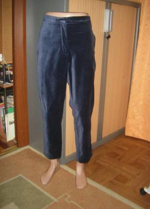Брюки велюровые синие, размер 16 - l - 50