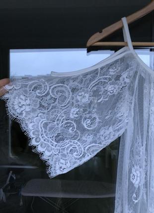 Туника из нежного гипюра, кружевное платье для фотосессии, сарафан для пляжа