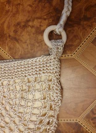 Плетеная сумка кроссбоди макраме2 фото