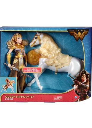 Кукла иполита с боевым лошадью dc wonder woman