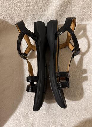 Босоножки сандали clarks unstructured 39p черные кожа3 фото