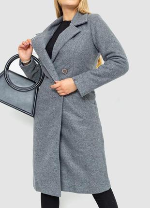 Пальто женское, цвет серый1 фото