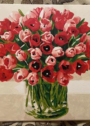 Нарисованная картина по номерам