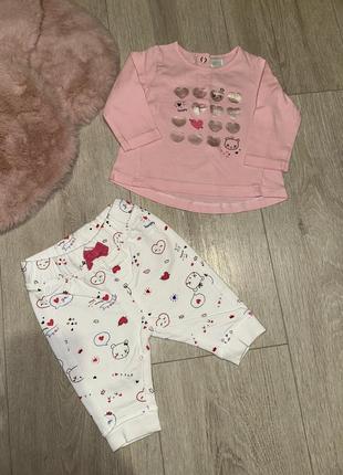 Костюм 62см 0-3м baby club, c&amp;a, костюм двойка на девочку, брюки + кофта