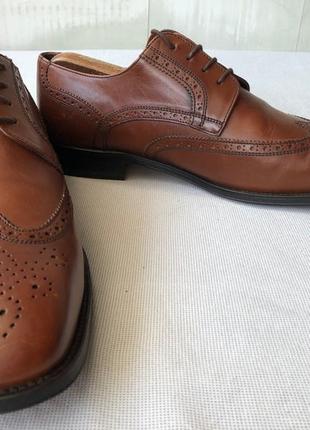 Кожаные туфли-броги на шнурках russeii & bromley (англия),как новые3 фото
