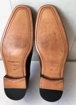 Кожаные туфли-броги на шнурках russeii & bromley (англия),как новые7 фото