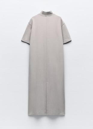 Платье zara из плотного трикотажа с эффектом потертости - xs, s, m, l, xl8 фото
