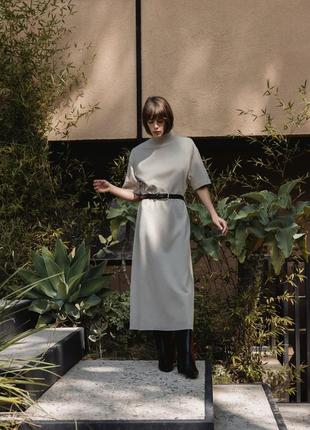 Платье zara из плотного трикотажа с эффектом потертости - xs, s, m, l