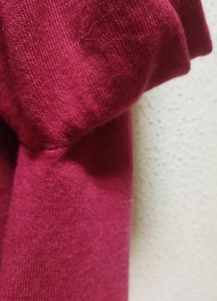 Красивый джемпер малиновый цвет сто процентов мериносовая шерсть3 фото