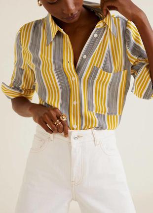 Сорочка блуза рубашка у смужку1 фото