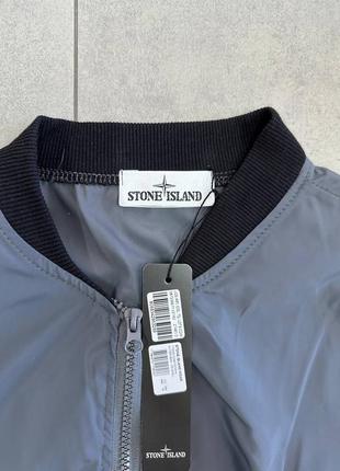 Бомбер / ветровка stone island графитовый цвет5 фото