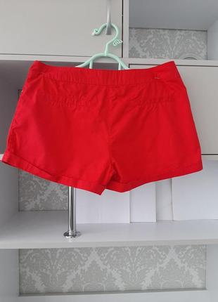 Красные коттоновые женские шорты3 фото