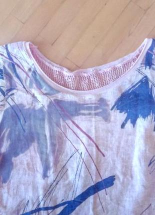 Крутезна льонова блуза/туніка італія, розмір 10-123 фото