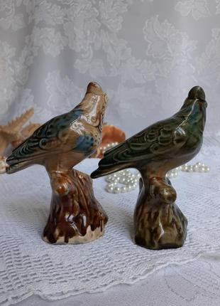 Свиристель птичка птица статуэтка ссср обливная керамика константиновка пара3 фото