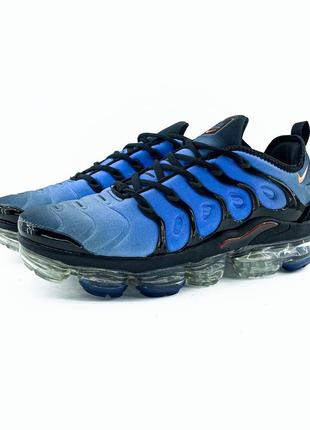 Мужские кроссовки nike air vapormax plus retro knicks "blue black orange7 фото