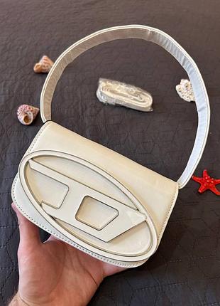 Женская сумка diesel 1dr iconic shoulder bag white белая
