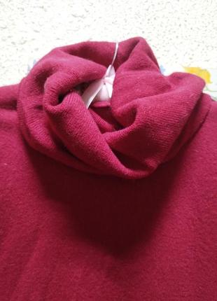 Сто процентов шерсть красно цвета италия virgin wool2 фото
