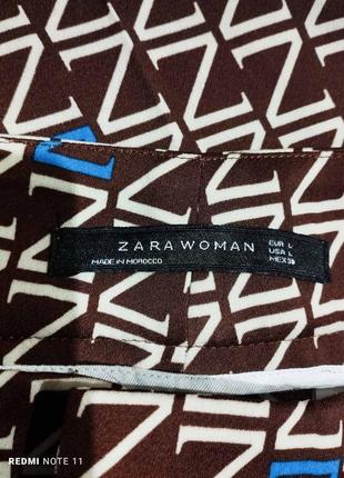 Стильные брюки-кюлоты в принт упешного испанского бренда zara8 фото