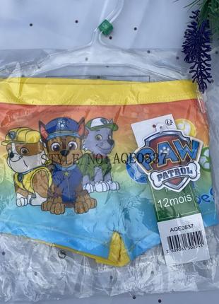 Плавки для хлопчика щенячий патруль 6м, 9м